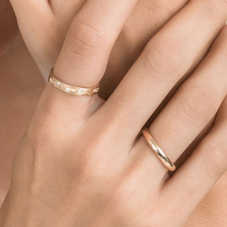 Svadobné obrúčky s ručne rytým povrchom Cley 163754