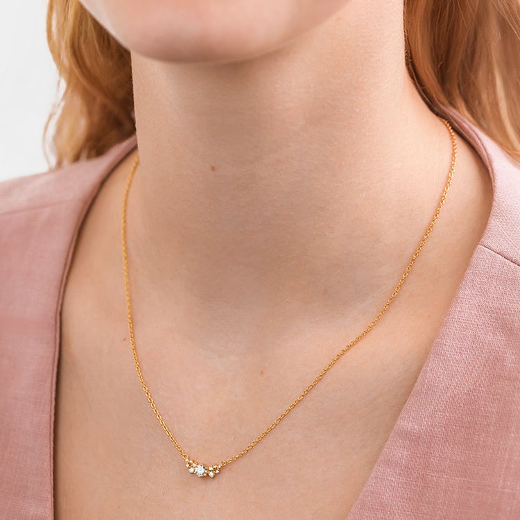 Cluster náhrdelník s diamantmi Luna 153432