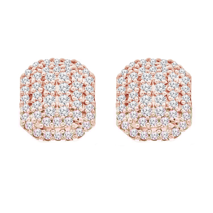 Náušnice z ružového zlata 93081