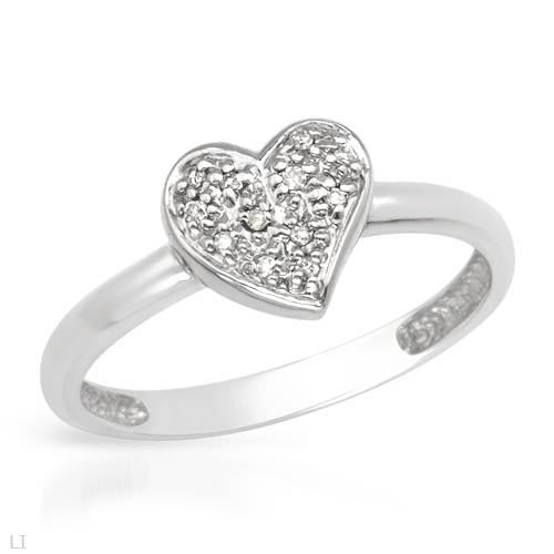 Diamantový prsteň z bieleho zlata