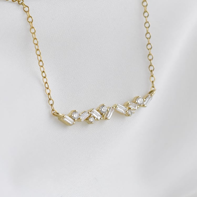 Náhrdelník s diamantmi 91089