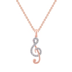 Zlatý prívesok s lab-grown diamantom v tvare husľového kľúča Loena