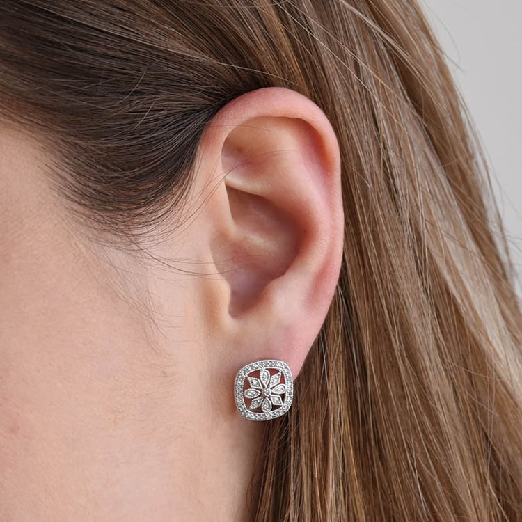 Náušnice s diamantmi zo zlata 81309