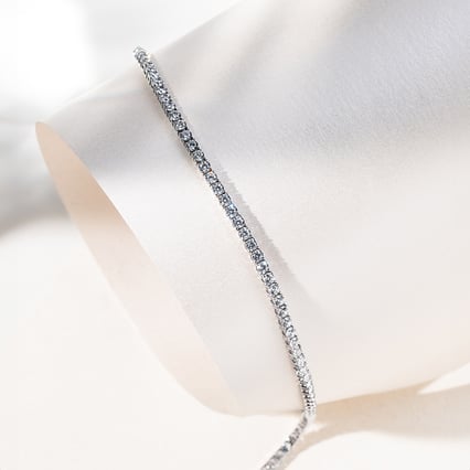 Zlatý tenisový náhrdelník s lab-grown diamantmi Henin