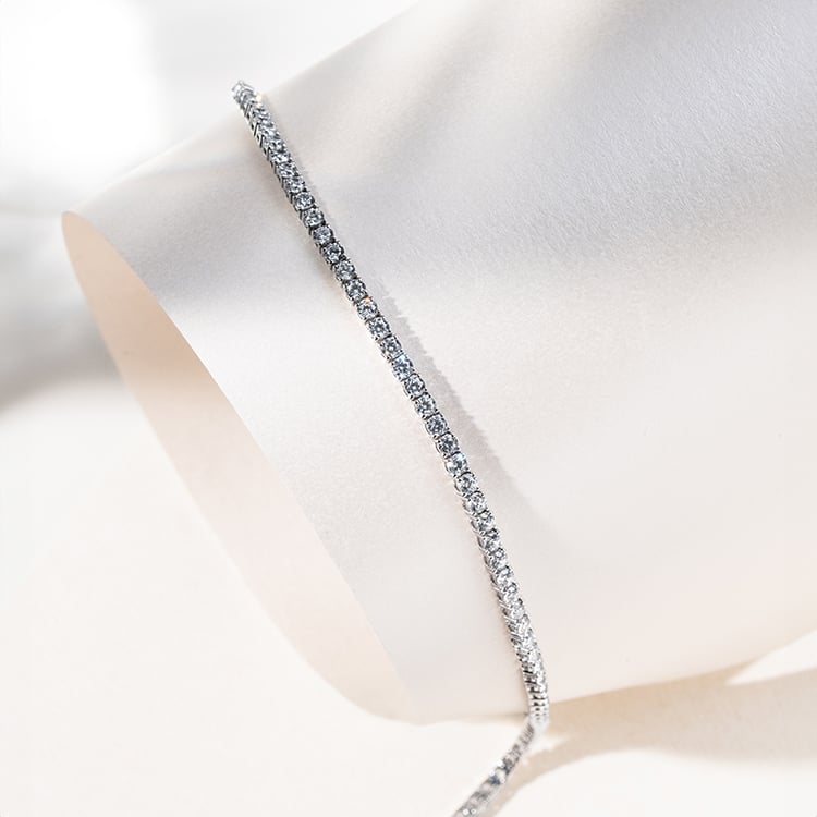 Zlatý tenisový náhrdelník s lab-grown diamantmi Henin 141100