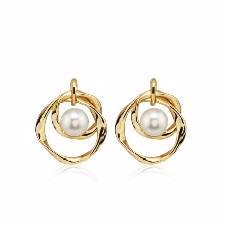 Perlové náušnice zo striebra