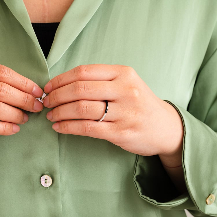 Keramický prsteň s lab-grown diamantmi Conall 121874