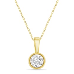 Minimalistický diamantový bezel prívesok Elena