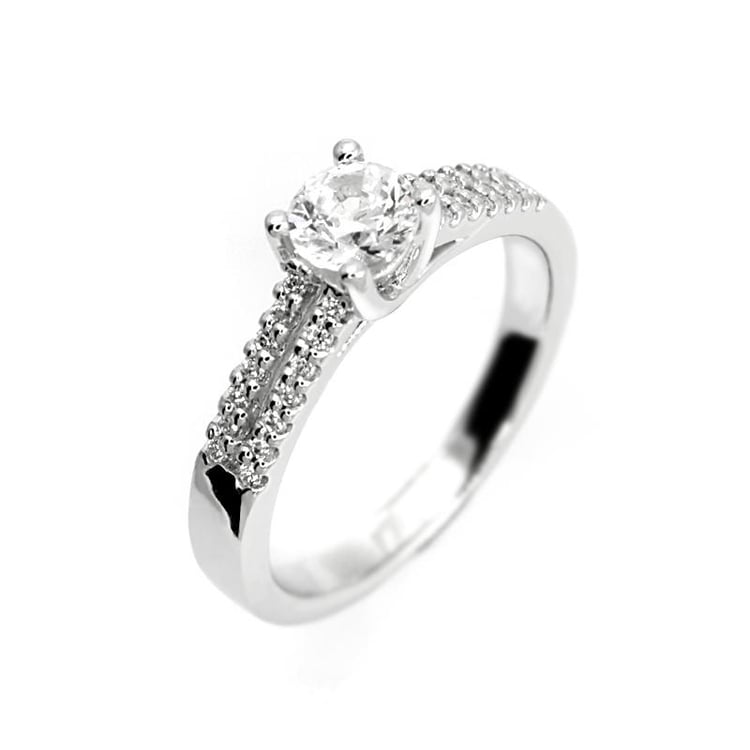 Zlatý zásnubný vintage prsteň s diamantmi Billie