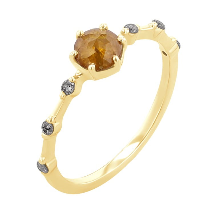 Prsteň so salt and pepper diamantmi Jelena 120817