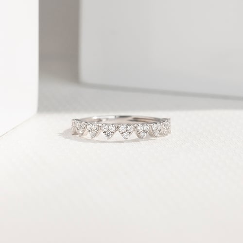 Eternity prsteň s lab-grown diamantmi a srdiečkami Talina