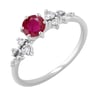 Zásnubný prsteň s rubínom a diamantmi Olha