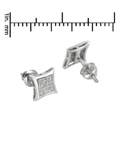 Strieborné diamantové náušnice 1583