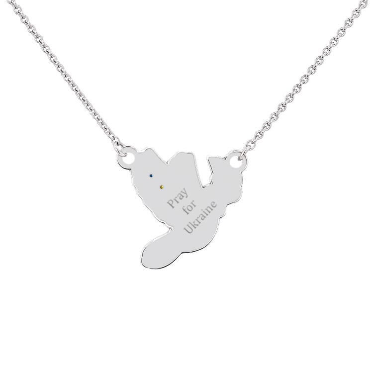 Náhrdelník v tvare holubice s diamantmi Dove 96619