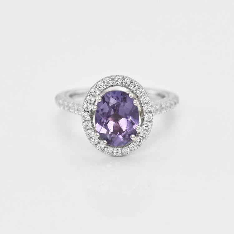 Strieborný prsteň s alexandritom 20037