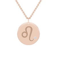 Zlatý prívesok so znamením a diamantom Lev