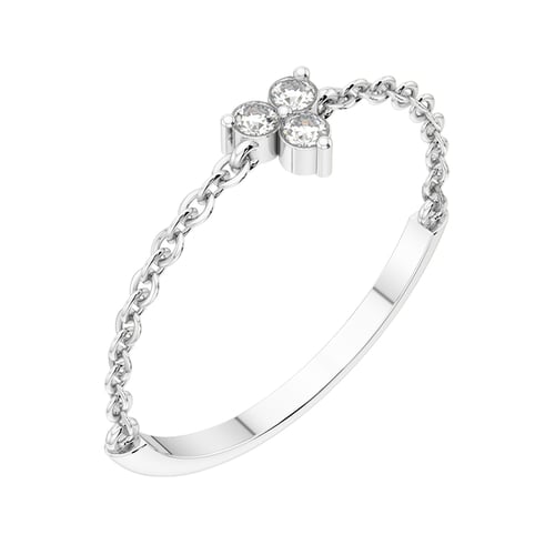 Netradičný minimalistický prsteň s diamantmi Darcey