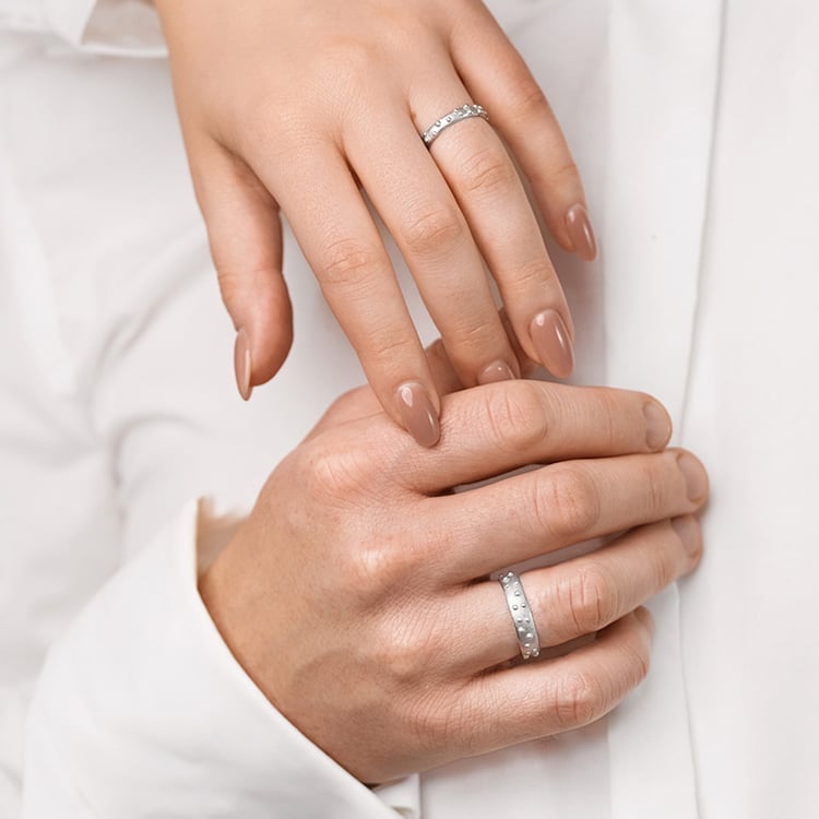 Svadobné obrúčky s atypickým povrchom Kai 155668