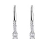 Strieborné visiací náušnice s prírodnými diamantmi