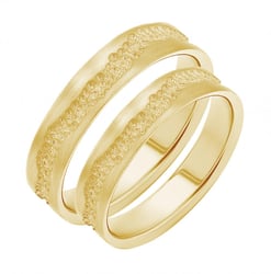 Matné svadobné obrúčky zo zlata Bobble