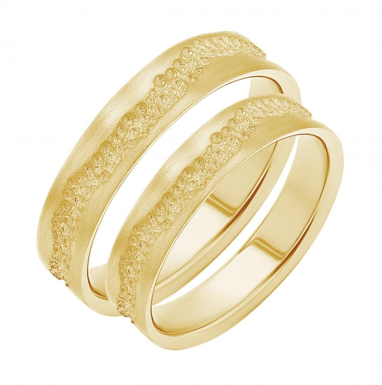 Matné svadobné obrúčky zo zlata Bobble 156131