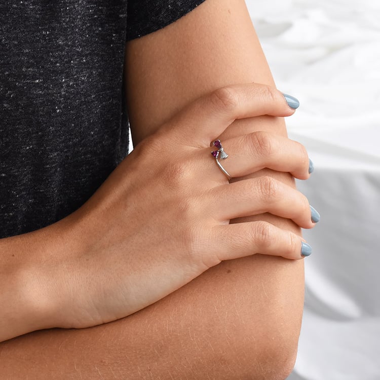 Prsteň s romantickým designem 87426