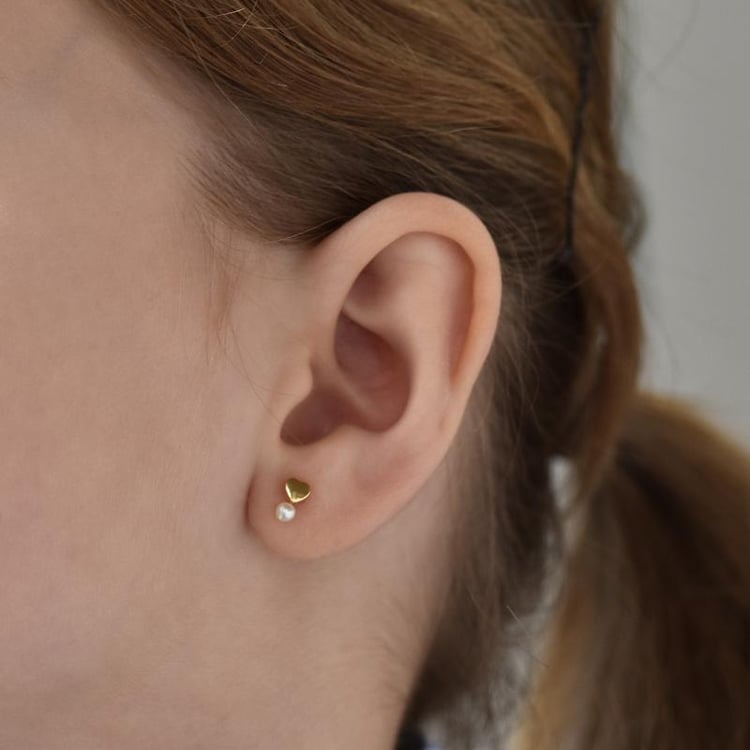 Perlové zlaté náušnice 38969