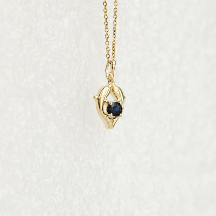 Prívesok so zafírom v znamení Rýb Pisces 144328