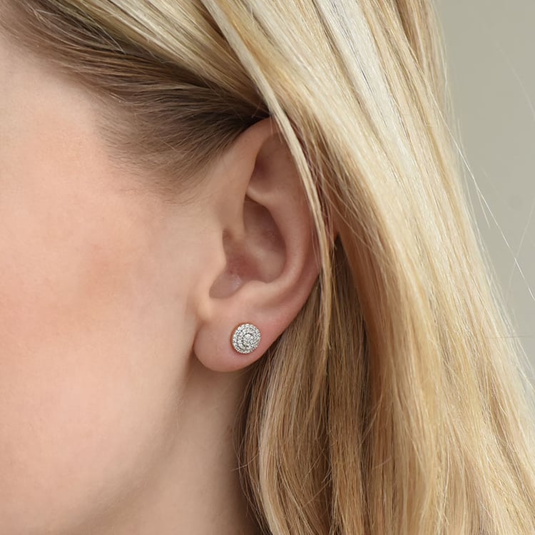 Strieborné napichovacie náušnice s lab-grown diamantmi Fionola 104035