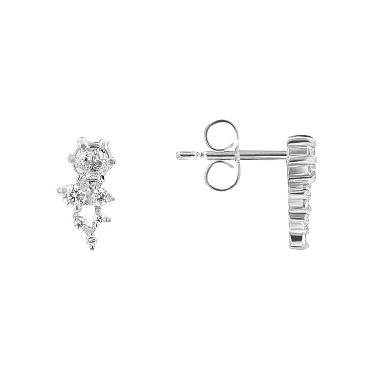 Cluster náušnice s moissanitmi Ellie 153752