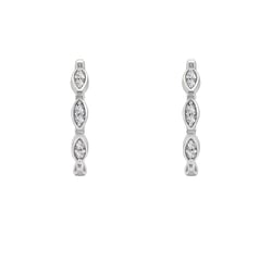 Strieborné kruhové náušnice s lab-grown diamantmi Vesell