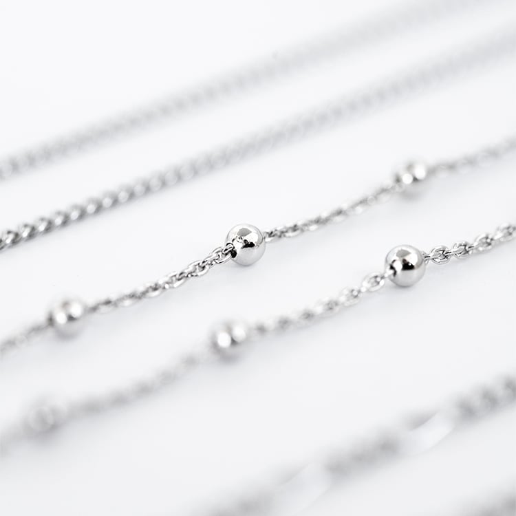 Retiazka s guličkami 45 cm zo striebra 129591