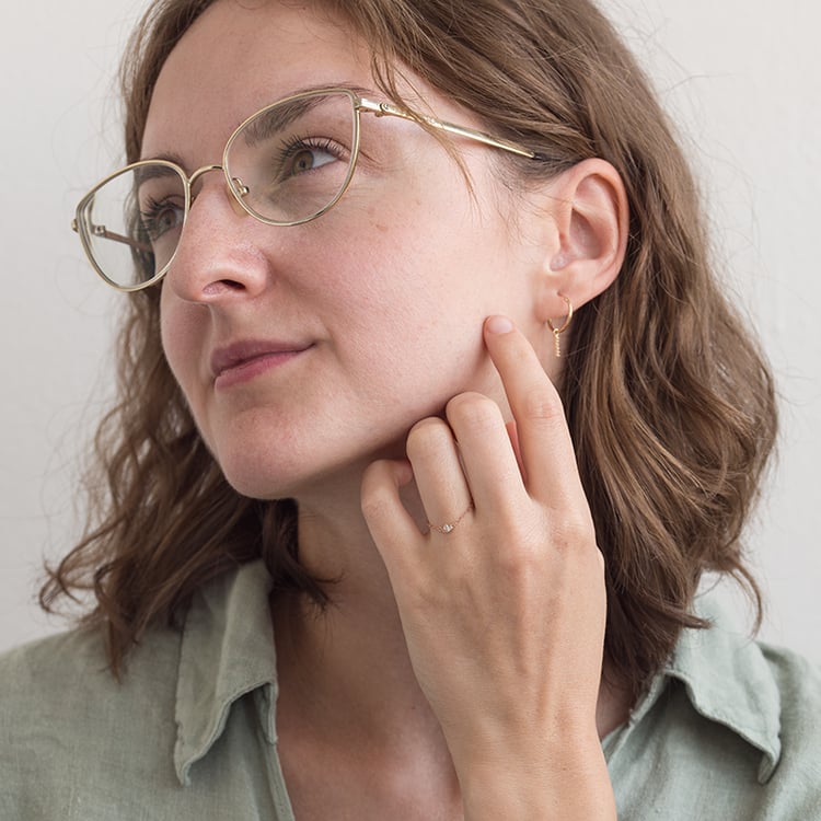 Retiazkový prsteň s lab-grown diamantom Terez 129899