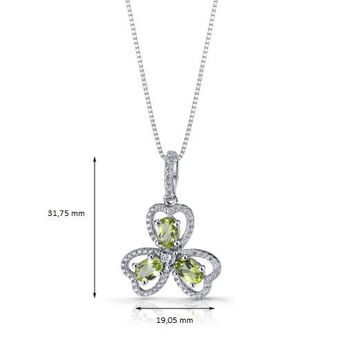 Náhrdelník s olivínmi a zirkónmi Alisabete 8276