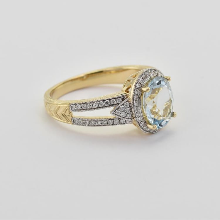 Prsteň s akvamarínom 14842