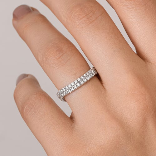 Half eternity zlatý prsteň s lab-grown diamantmi Vilgot