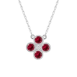 Rubínový náhrdelník s diamantom Emely