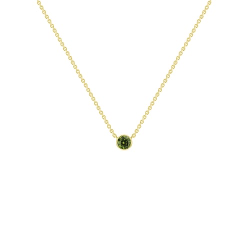 Minimalistický náhrdelník so zeleným diamantom Vieny