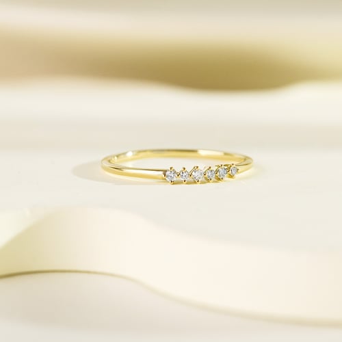 Minimalistický prsteň zo striebra s diamantmi Casper
