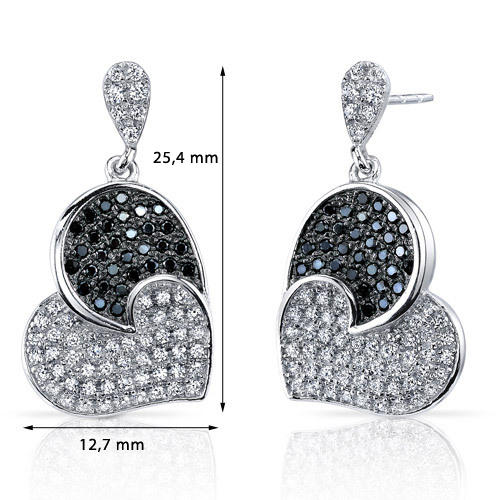 Strieborné náušnice v tvare srdca 3566