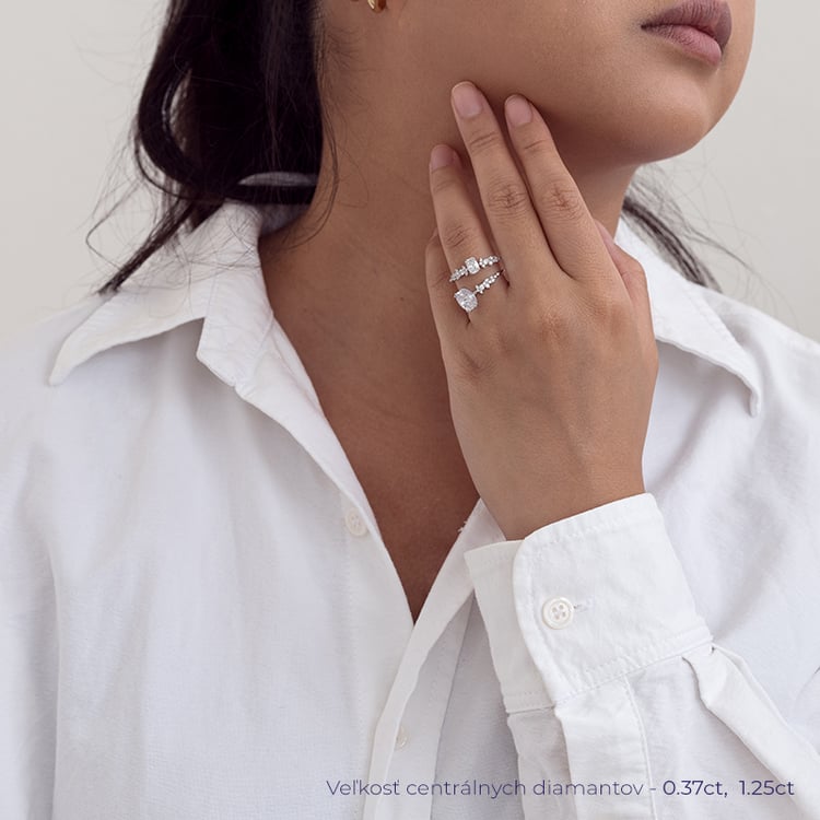 Zásnubný prsteň s oval diamantom Lane 128547