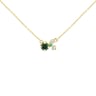 Cluster náhrdelník so zeleným diamantom a drahokamami Millie