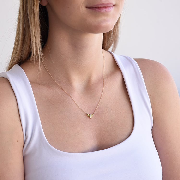 Elegantný kolekcia šperkov so zelenými ametystmi a diamantmi Hira 106241