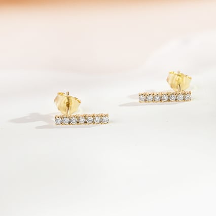 Zlaté náušnice s diamantmi Laurene