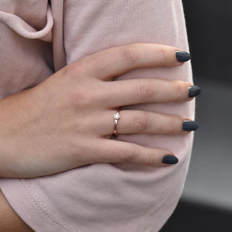 Prsteň z ružového zlata 35998