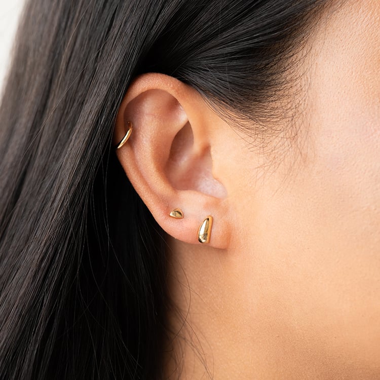 Zlaté trojuholníkové náušnice Guerra 126748