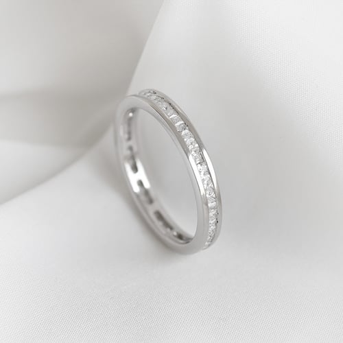 Eternity obrúčka s lab-grown diamantmi a komfortný prsteň Teppo