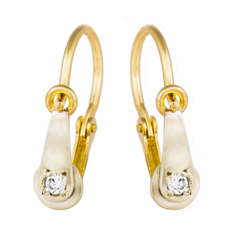 Zlaté náušnice s diamantmi Itil