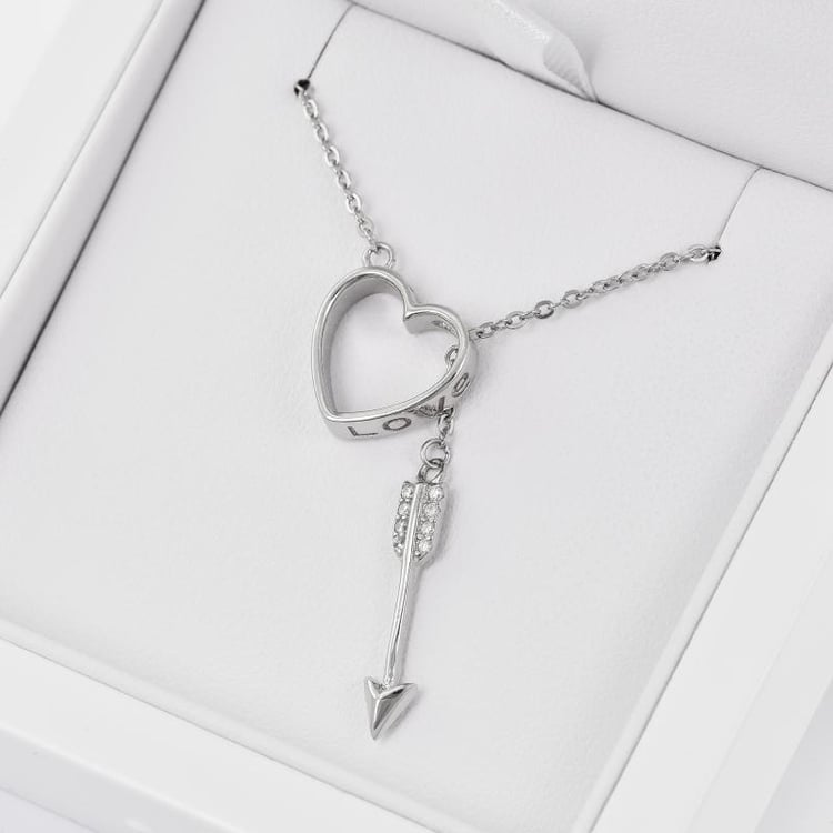 Strieborné srdce so šípom 28849