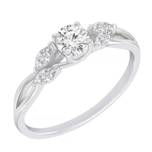 Rozvodový romantický prsteň s lab-grown diamantmi Lyonel